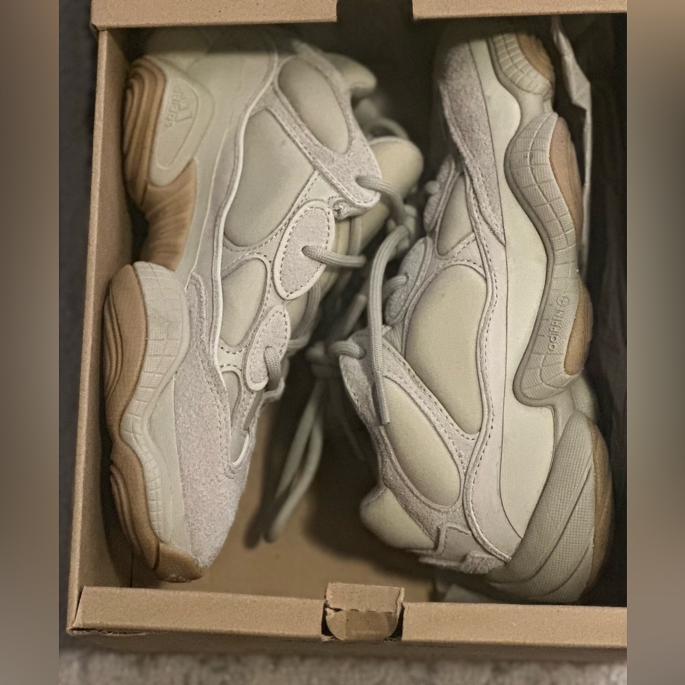 Adidas Yeezy 500 Sneakers in Cream and Tan